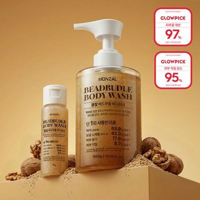 몽잘 비드부들 스크럽 바디워시 500g 단품/기획 (천연 호두 비드 함유)