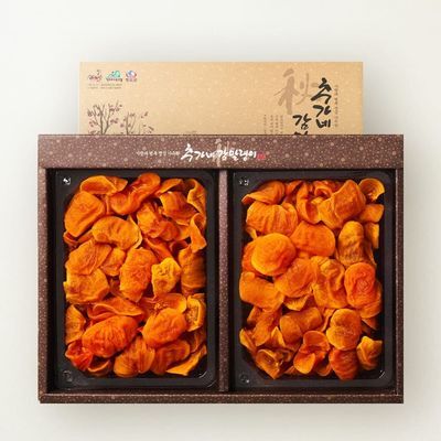 [온브릭스] 말랑 쫄깃한, 청도 감말랭이 선물세트 1kg이상(500g*2팩)