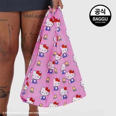 [바쿠X헬로키티] 리유저블 바쿠백 헬로키티 핑크 (2Sizes)