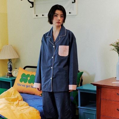 믹스앤매치 솔리드 고밀도 60수 순면 워싱 파자마 L/XL 4컬러
