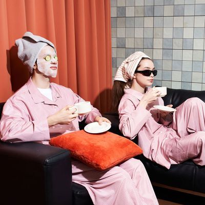 Furless pajamas[Long] - Pink Stripe
