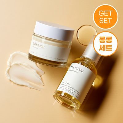 [광채/선물추천] 믹순 콩 탄력보습 기프트세트 (콩 크림 50ml+콩 에센스 50ml)