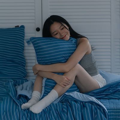 디어리얼 여름집 냉감 양면 베개커버 50X70 블루