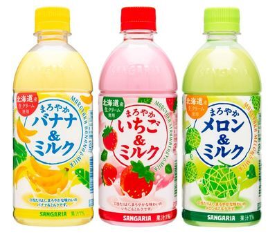 산가리아 마로야카 우유맛 3종 500ml x 24 (멜론, 바나나, 딸기)