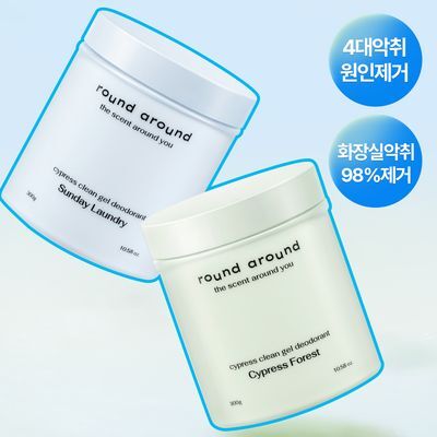 라운드어라운드 편백 클린 고체 탈취제 300g 2종