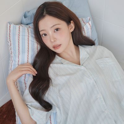 [곽민경 PICK] 오프아워 타이드리듬 치즈폼 반팔 잠옷 세트 (M / L / XL)