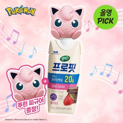[포켓몬 에디션]셀렉스 프로핏 딸기초코 250ml 기획 (+푸린 캡피규어)