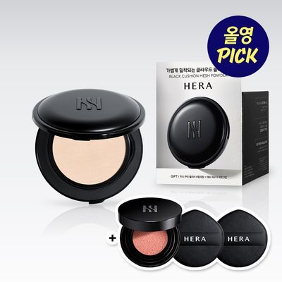[9월 올영픽/프라이머급 모공블러] 헤라 블랙 쿠션 메쉬 파우더 10g 5 Colors
