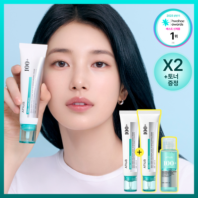[수지 PICK/한정기획] 아누아 피디알엔 히알루론산 100 수분 크림 60ml 2입 기획 (+피디알엔 토너 40ml)