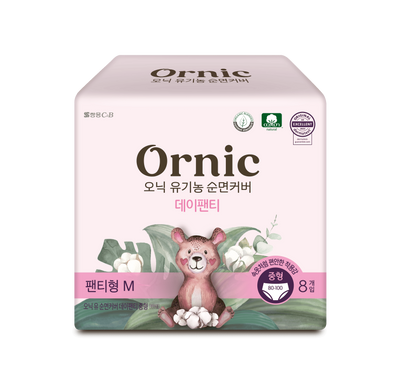 오닉 유기농 순면커버 입는 데이팬티 중형 8P