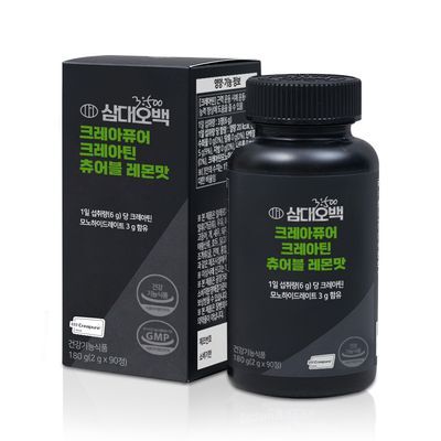삼대오백 크레아퓨어 모노 하이드레이트 크레아틴 츄어블 90정 레몬
