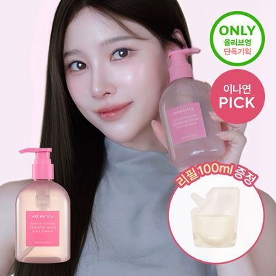 [NEW] 아로마티카 컴포트 모이스처 여성청결제 로즈&제라늄 200ml 리필 기획