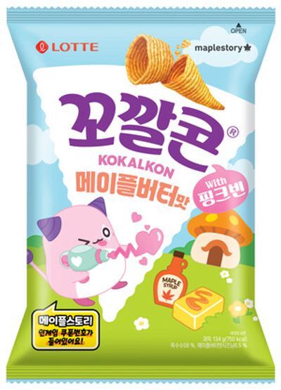 롯데 꼬깔콘 메이플버터맛 134g 메이플스토리콜라보