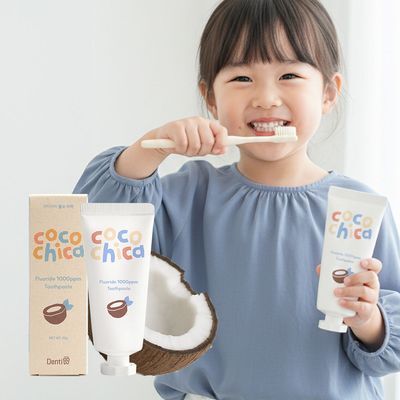 [불소 포함]덴티마마 코코치카 안 매운 어린이 불소치약