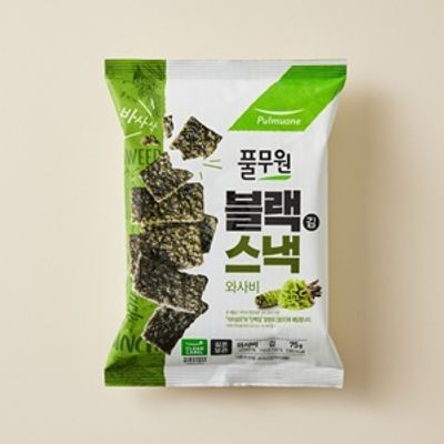 풀무원식품 블랙김스낵 와사비 75g