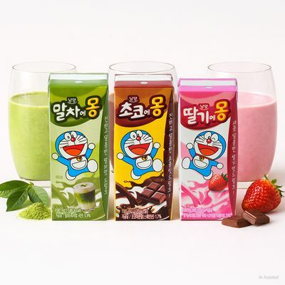 남양 초코에몽 에몽시리즈 멸균우유 190ml 24입 택1(초코/딸기/말차)