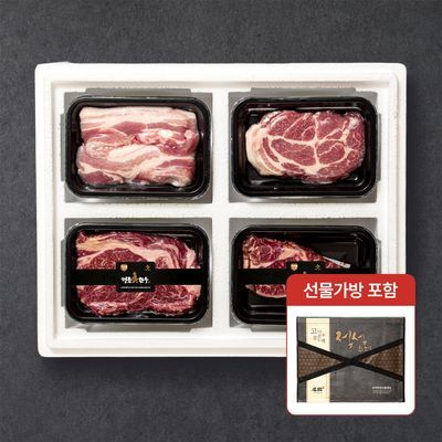 [선물세트] 정품진 알뜰한우한돈혼합세트 800g