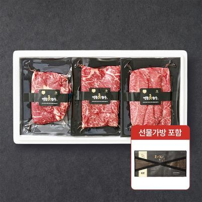 [선물세트] 정품진 한우 실속모듬세트 600g