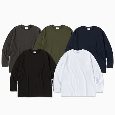 허그본 무지 머슬핏 롱슬리브 5colors
