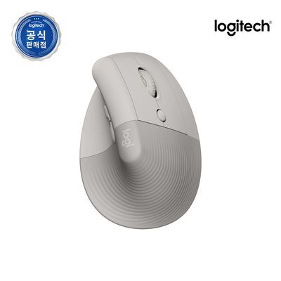 로지텍 인체공학 리프트 무선 마우스 Vertical LIFT 웜 그레이(SAND)