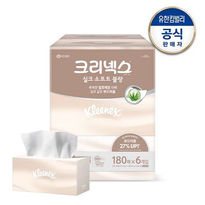 크리넥스 실크소프트 블랑 각티슈 180매X6입