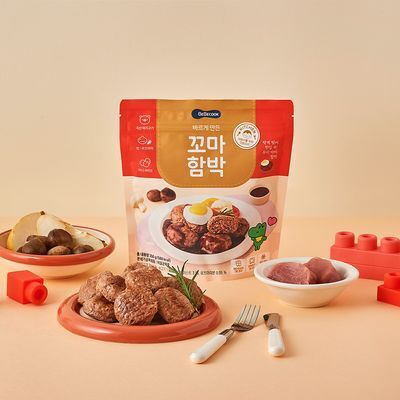 베베쿡 바르게 만든 꼬마 돈까스/함박 1개(350g) 2종 택1