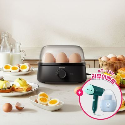 [리뷰이벤트] 필립스 에그쿠커 계란찜기 6구 반숙 완숙 수란 간편조리 HD9137/90