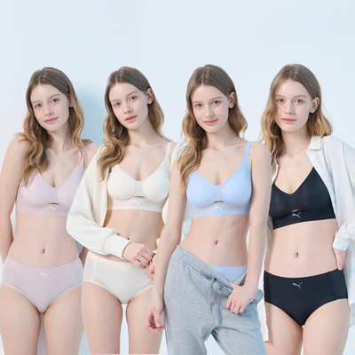 [쿨링썸머] 푸마 바디웨어 여성 윈디홀 나일론 퓨징 프리컷 브라팬티 8PACK 기획