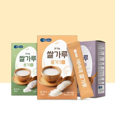 베베쿡 유기농 쌀가루 초/중기 1박스 3종 택1