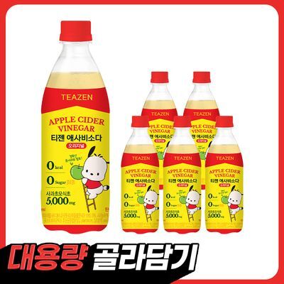 [대용량 골라담기] 티젠 애사비소다 오리지널 500ml (6병/12병/24병)