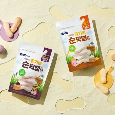 베베쿡 처음먹는 유기농 순떡뻥 6개(20g x 6개) 2종 택1