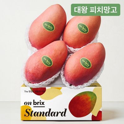 [온브릭스] 한 입 가득 차는 은은한 복숭아향, 대왕 피치망고 2.2kg이상 (특품/16birx)