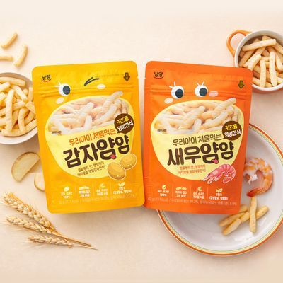 남양 우리아이 처음먹는 얌얌 아기과자 35g 4개입 택1(새우/감자)