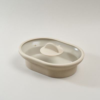 데켓 주물 IH 오발쿡플레이트 27cm+유리뚜껑 세트