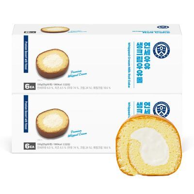 연세우유 생크림우유롤 55g 6입 x 2팩