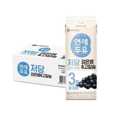 연세두유 저당 두유 190ml 24팩 (검은콩&고칼슘, 아몬드&잣 중 택1)