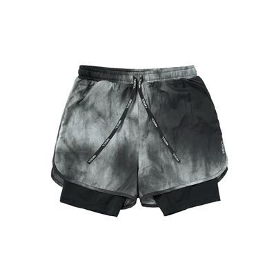 Negative Split Club Zero Shell Tie-Dye 2-in-1 Pants (Brown/Black)