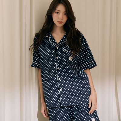 [세이드][uni] 클래식 엘로이즈 반팔 파자마 셋업