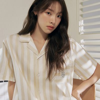[세이드][w] 두스 클라우드핏 스트라이프 셔츠 파자마 셋업