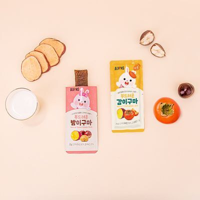 엘빈즈 원물간식 고구마말랭이 1봉 (20g x 6개입) 2종 택1