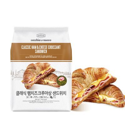 베키아에누보 클래식 햄치즈크루아상 샌드위치 100g 3개입 1봉