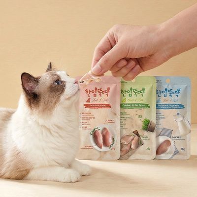 펫토리아 한입뚝딱 고양이 촉촉 순살 닭가슴살 간식 대용량 콤보
