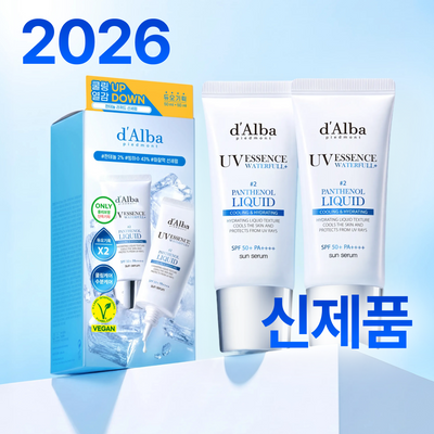 [수분장벽 선크림/2개입] 달바 판테놀 리퀴드 선세럼 듀오 기획 (50ml+50ml)