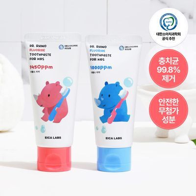 에이카랩스 코뿔소 키즈치약 60g 2종 (사과/포도)
