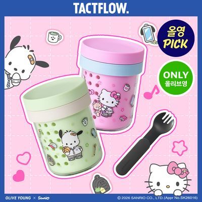 택플로우 산리오캐릭터즈 후르츠팟 600ml (헬로키티/포차코)