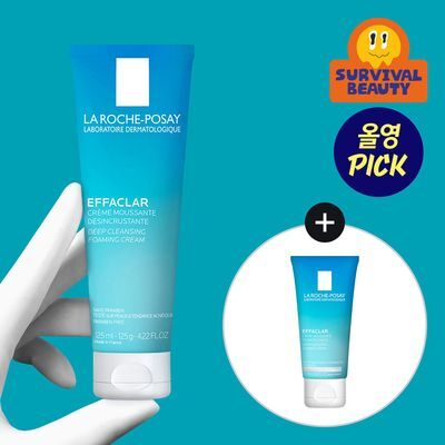 [9월 올영픽/대용량 추가증정] 라로슈포제 에빠끌라 딥 클렌징 포밍 크림 125ml 기획 (+에빠끌라 폼 50ml)
