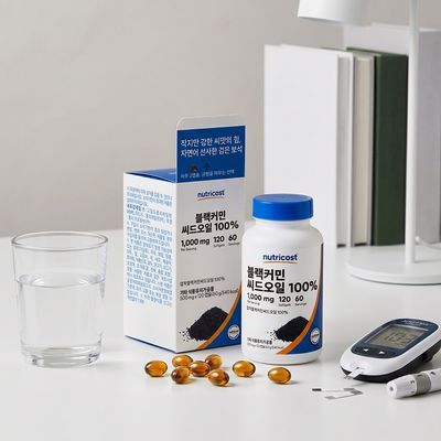 뉴트리코스트 블랙커민씨드오일 100% 1,000mg 120정 (60일분)