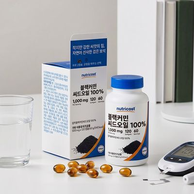 뉴트리코스트 블랙커민씨드오일 100% 1,000mg 120정 (60일분)