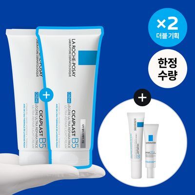 [온라인단독/한정수량]라로슈포제 시카플라스트 멀티 리페어 크림 100ml 2입 기획 (+15ml+시카에센스 7.5ml)