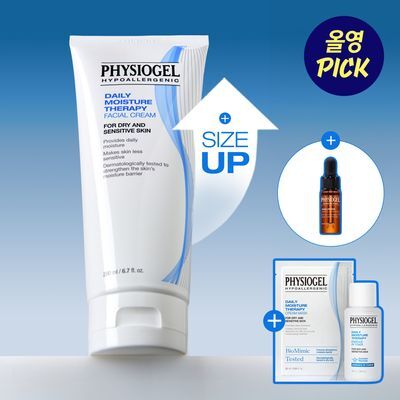 [9월 올영픽] 피지오겔 DMT 페이셜 크림 대용량 200ml 기획(+토너50ml+마스크1매)